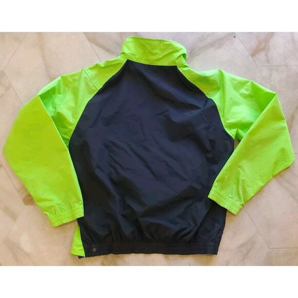 Woolrich Men's S Jacket Anorak 1/2 Zip Windbreaker Pullover VTG 90s Neon Green - Picture 5 of 10